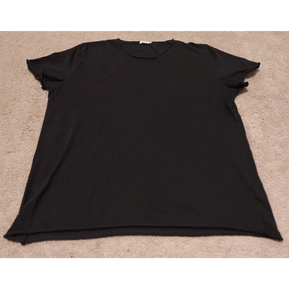 Flippa K Women Medium T-Shirt Cotton Rolled Hem Crew Neck Short‎ Sleeve Black